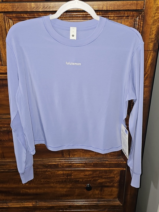 Lululemon Jersey Training Long Sleeve WORDMARK! NWTS, SZ 4! DULI! - Picture 3 of 11